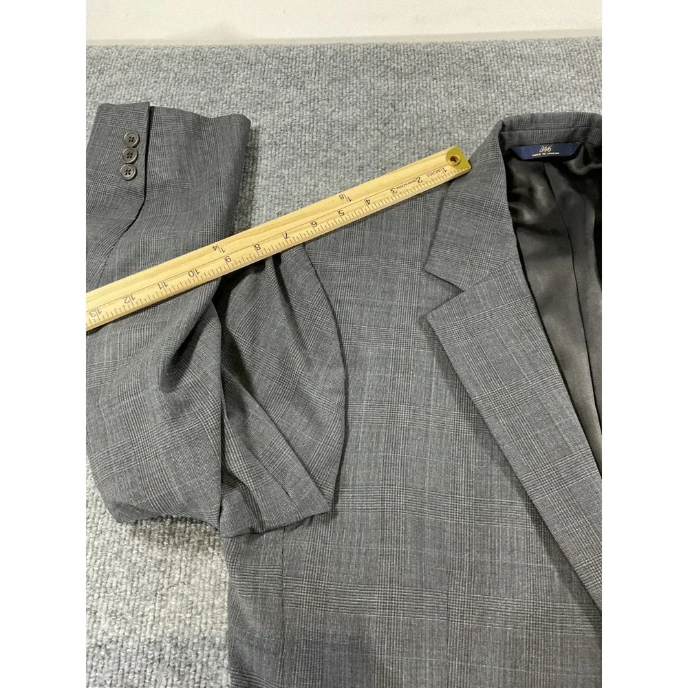 Brooks Brothers 346 Blazer Mens 41R Gray 97% Wool Stretch Sport Coat 2 Button Cl